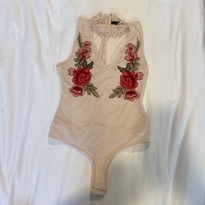 Mesh and Floral Bodysuit